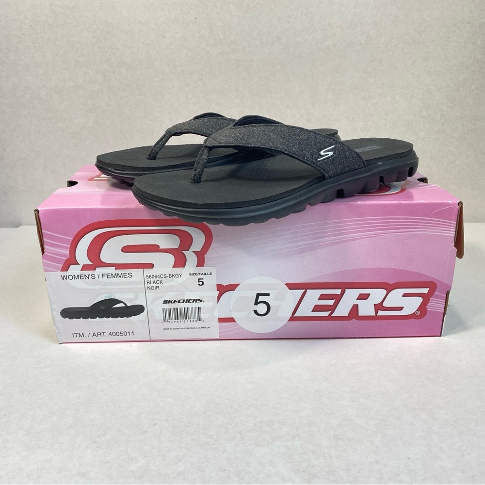 Skechers On the Go Sunny Slip on Thong Sandals GOGA Mat Soles; Women’s Sz 5 NEW